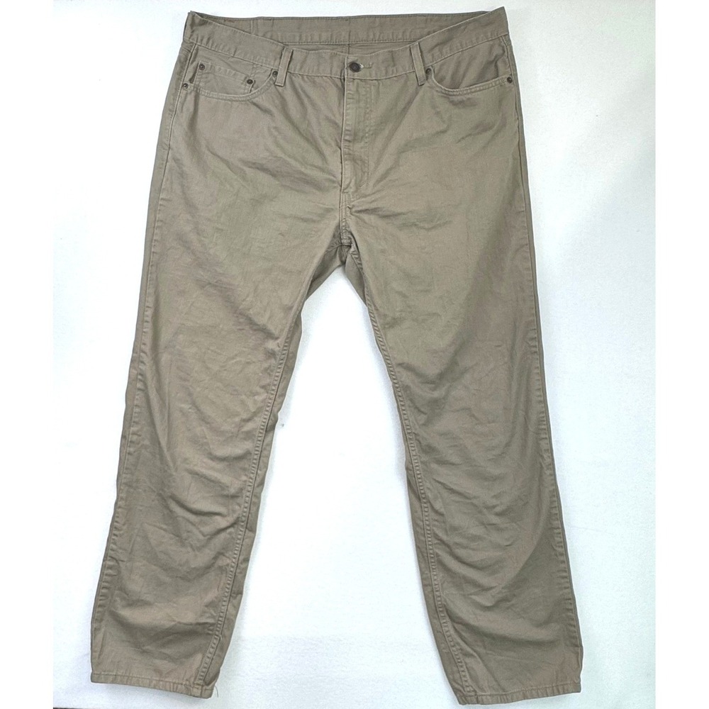 Levis 559 Relaxed Straight Khaki Tan Cotton Pants Mens W42 L34 01559-0057
